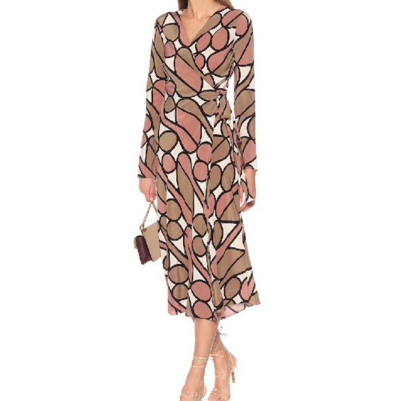 NWT DVF Tilly Silk Wrap Dress S - Picture 2 of 4